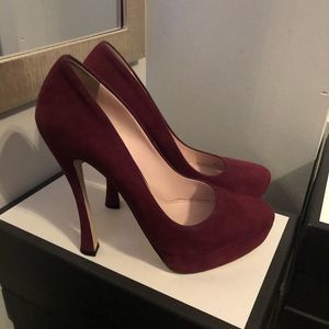 Miu Miu Suede Platform Heels Size 40